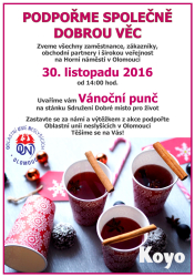 Přijďte podpořit dobrou věc, rádi se s vámi uvidíme!